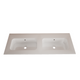 Gliss Design Asia wastafel solid marble - Glans wit - 180 cm ( 2 wasbakken ) - Zonder kraangaten