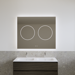 Gliss Design Lyra spiegel rechthoek met LED-verlichting en verwarming
