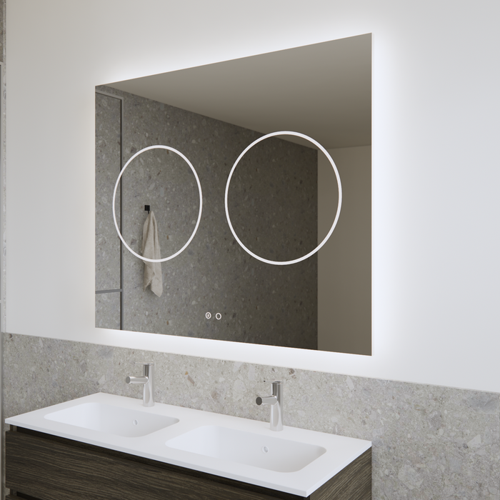 Gliss Design Lyra spiegel rechthoek met LED-verlichting en verwarming