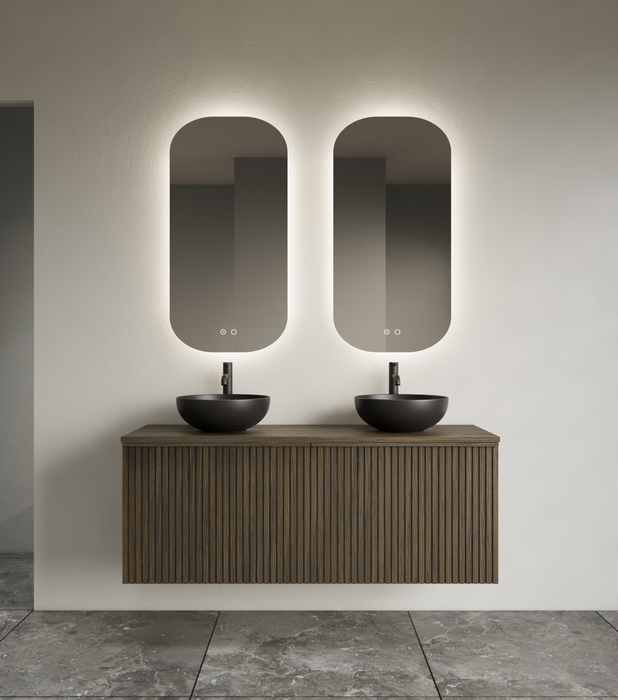 Gliss Design Notus spiegel verticaal met LED-verlichting en spiegelverwarming