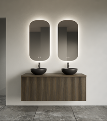 Gliss Design Notus spiegel verticaal met LED-verlichting en spiegelverwarming