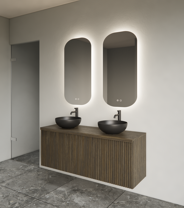 Gliss Design Notus spiegel verticaal met LED-verlichting en spiegelverwarming