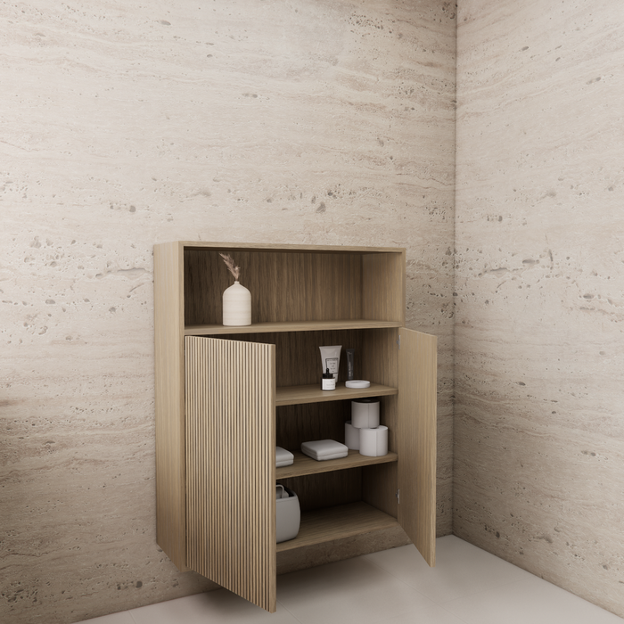 Gliss Design Timotheus badkamerkast met ribbelfront 100cm