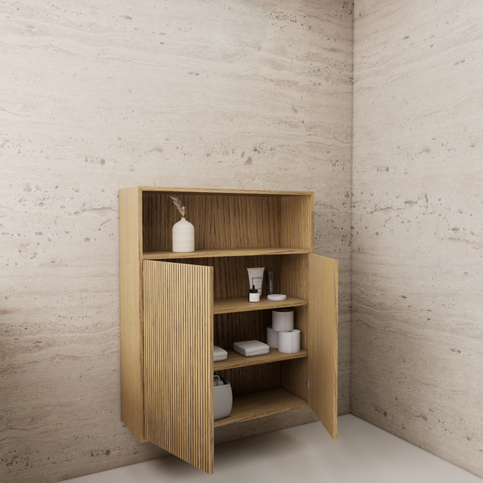 Gliss Design Timotheus badkamerkast met ribbelfront 100cm