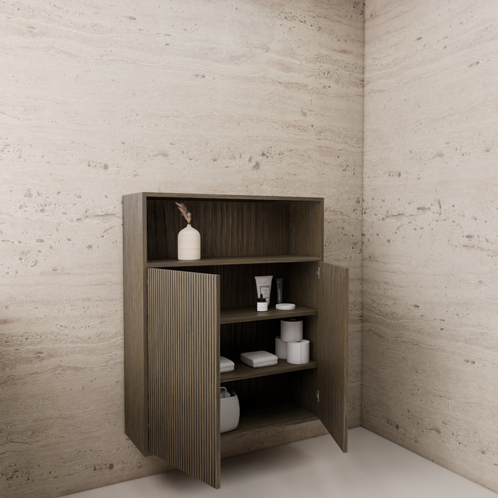 Gliss Design Timotheus badkamerkast met ribbelfront 100cm