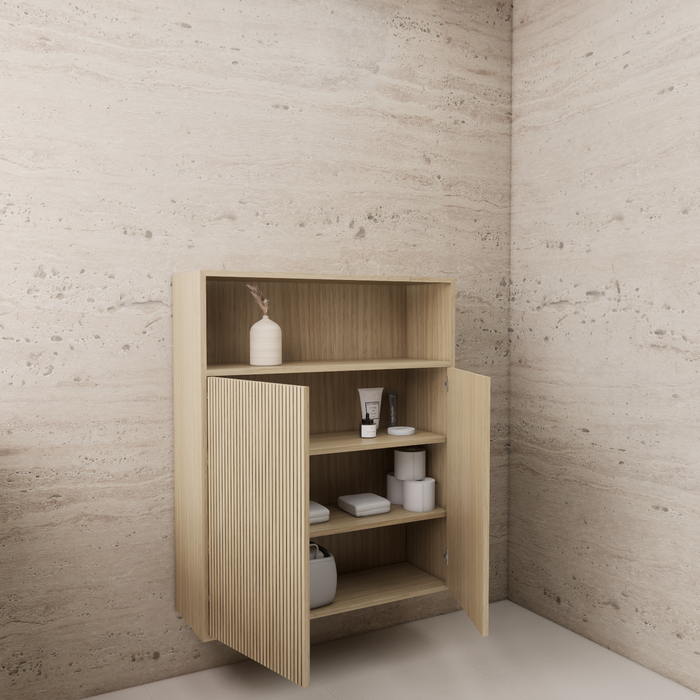 Gliss Design Timotheus badkamerkast met ribbelfront 100cm